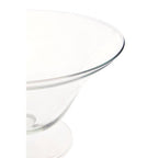 Clear Glass Fluted Bowl with Footed Base