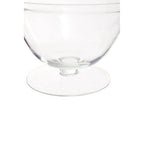 Clear Glass Fluted Bowl with Footed Base