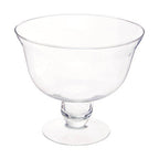 Clear Glass Footed Bowl with Tulip Shape
