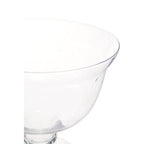 Clear Glass Footed Bowl with Tulip Shape