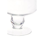 Clear Glass Footed Bowl with Tulip Shape