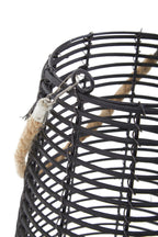 Large Black Rattan Lantern