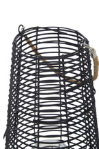 Large Black Rattan Lantern