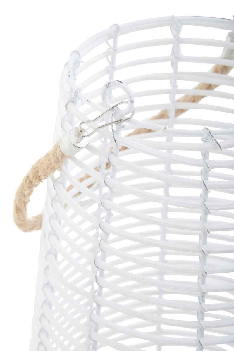 Large White Rattan Lantern