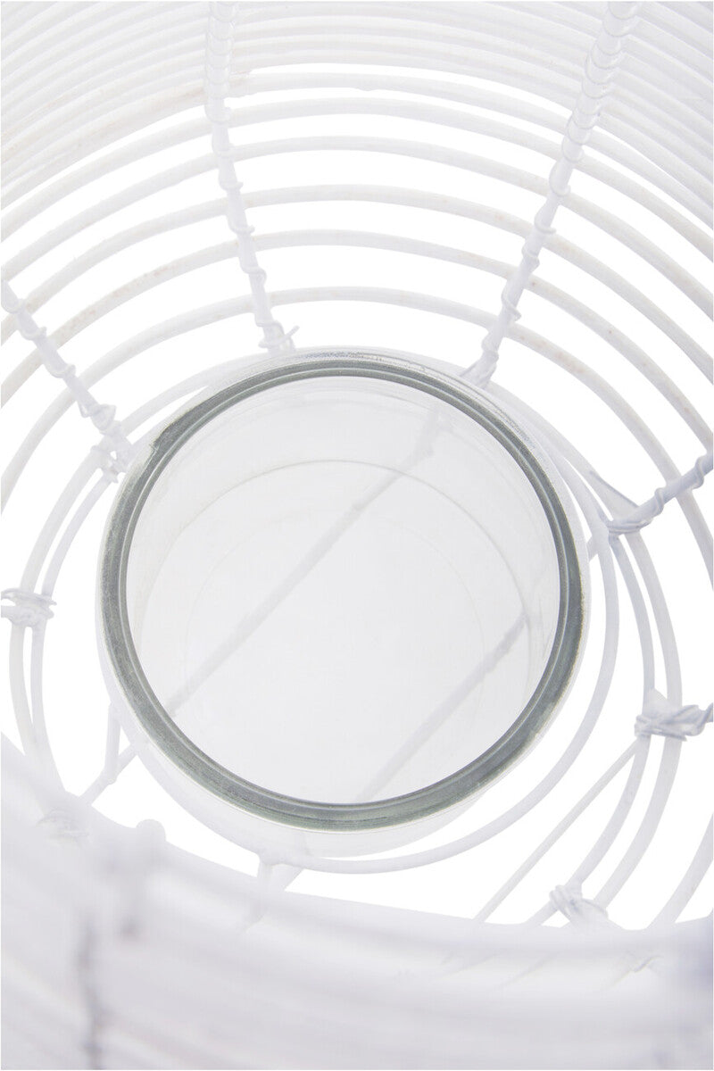 Large White Rattan Lantern