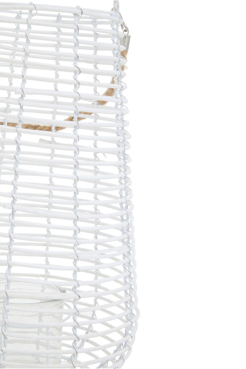 Large White Rattan Lantern