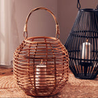 Natural Rattan Round Lantern