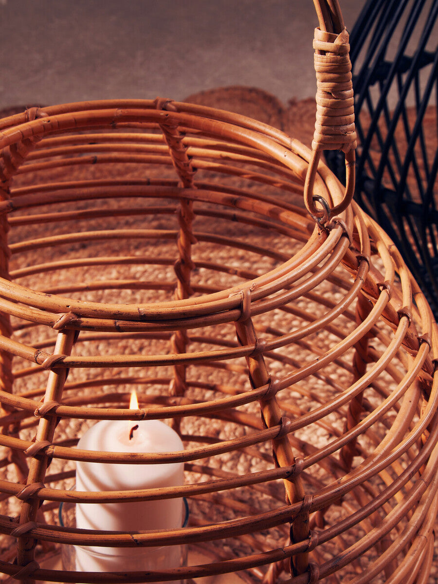 Natural Rattan Round Lantern