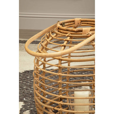Natural Rattan Round Lantern