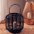 Black Rattan Lantern