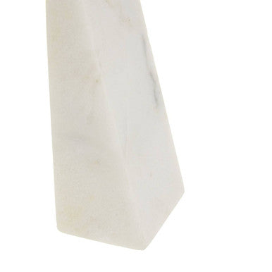 Set of 2 White Marble Bookends