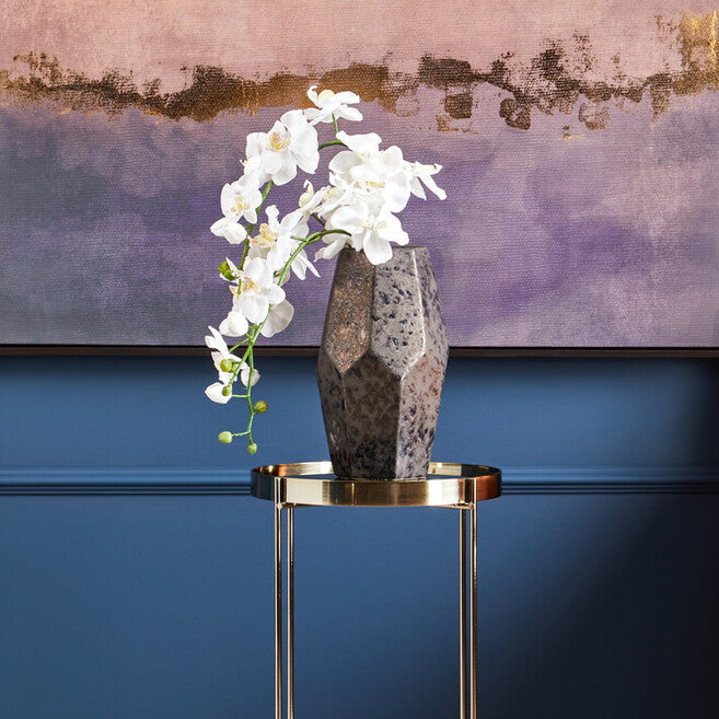 Black Metallic Small Ceramic Vase