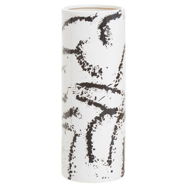 Large Black and White Ceramic Vase