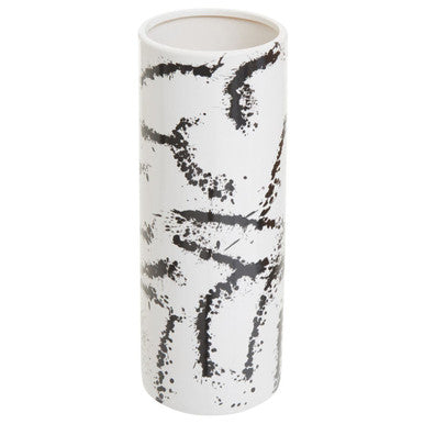 Large Black and White Ceramic Vase