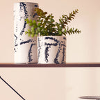 Large Black and White Ceramic Vase