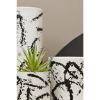 Large Black and White Ceramic Vase