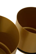 Set of Three Gold Finish Planters