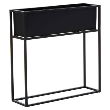 Black Metal Floor Standing Plant Box