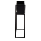 Black Metal Floor Standing Plant Box