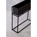 Black Metal Floor Standing Plant Box