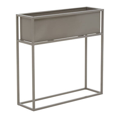 Grey Metal Floor Standing Plant Box