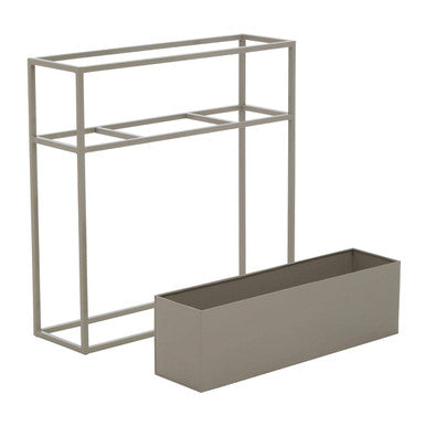 Grey Metal Floor Standing Plant Box
