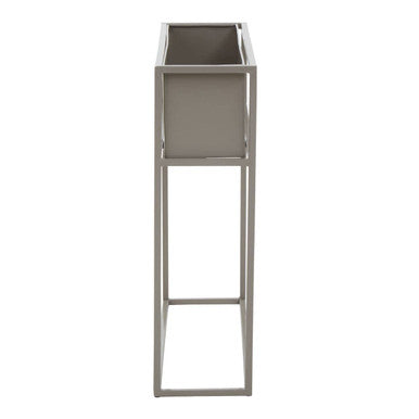 Grey Metal Floor Standing Plant Box