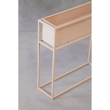Natural Metal Floor Standing Plant Box