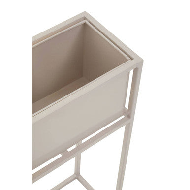 Natural Metal Floor Standing Plant Box