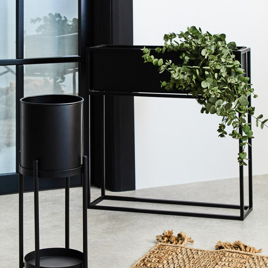 Black Metal 2 Tier Plant Stand