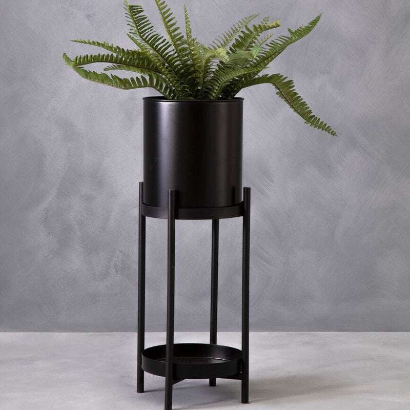 Black Metal 2 Tier Plant Stand
