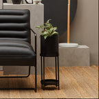 Black Metal 2 Tier Plant Stand
