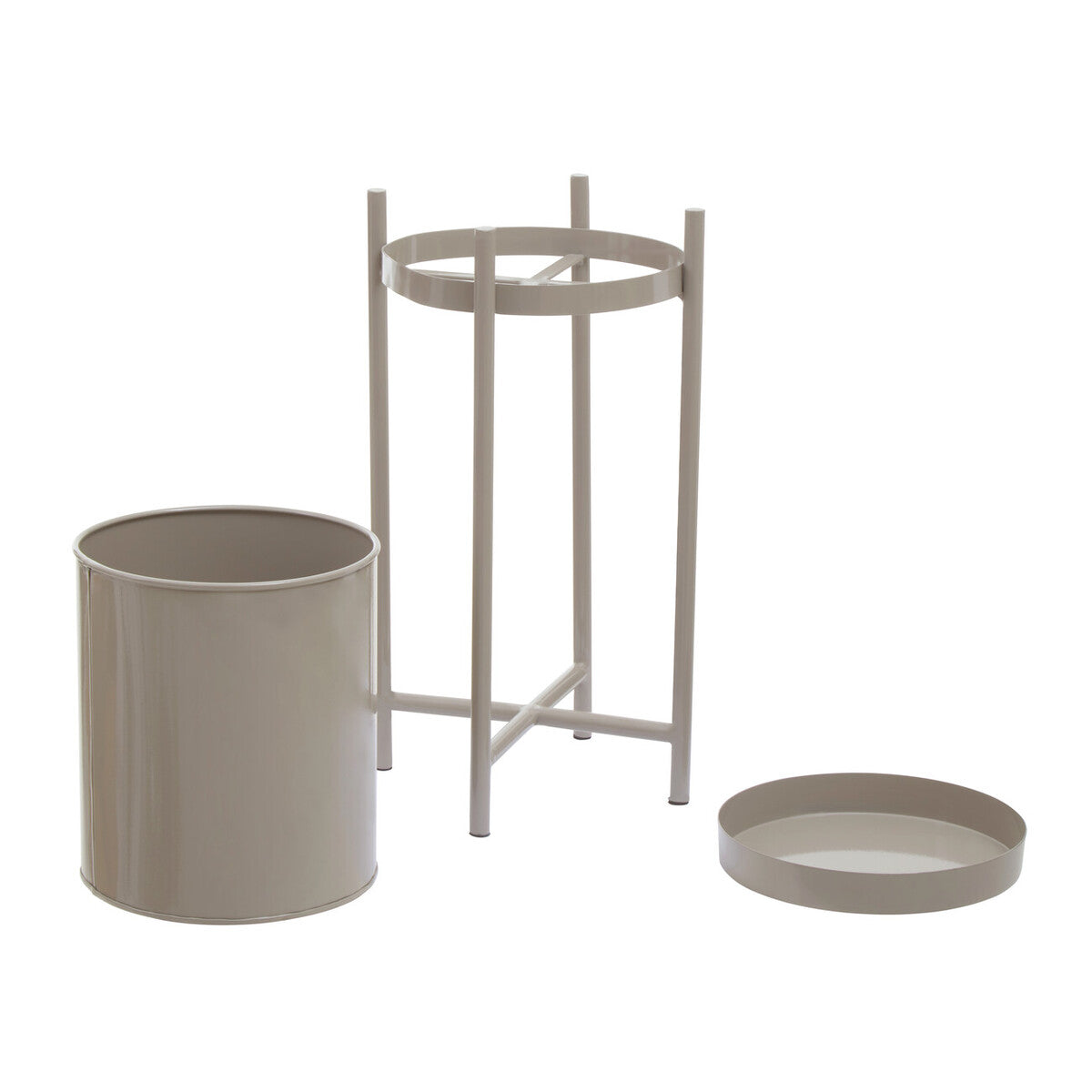 Grey Metal 2 Tier Plant Stand