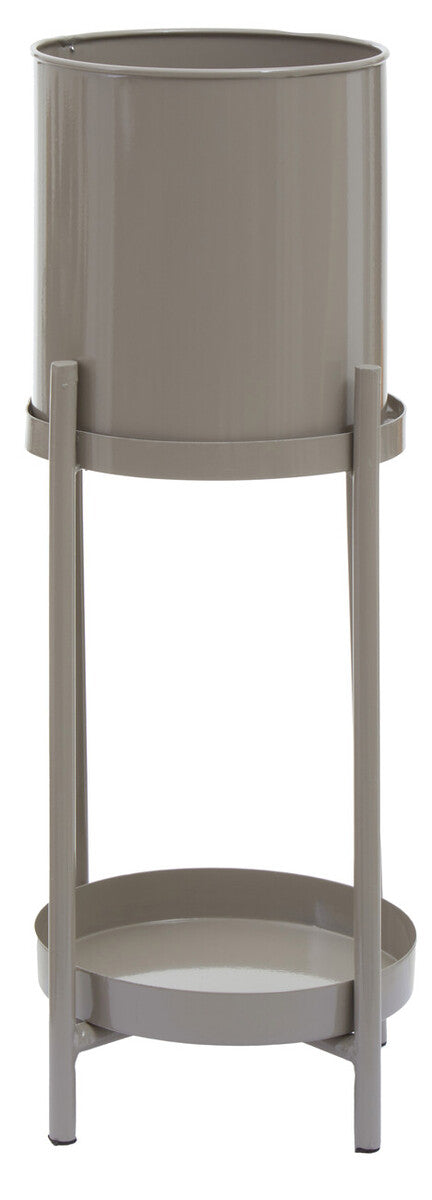 Grey Metal 2 Tier Plant Stand