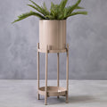Grey Metal 2 Tier Plant Stand