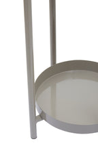 Grey Metal 2 Tier Plant Stand
