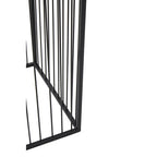 Black Metal Square Floor Standing Planter with Elevated Pot