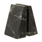 Set of Two Black Marble Bookends