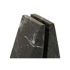 Set of Two Black Marble Bookends