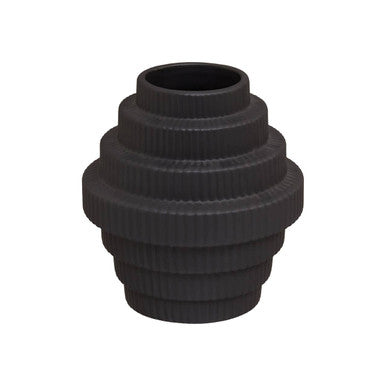Black Small Step Design Vase