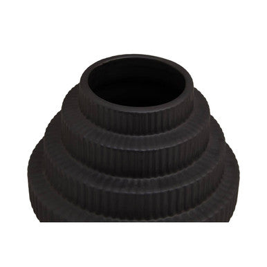 Black Small Step Design Vase