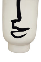 Large Black and White Face Vase