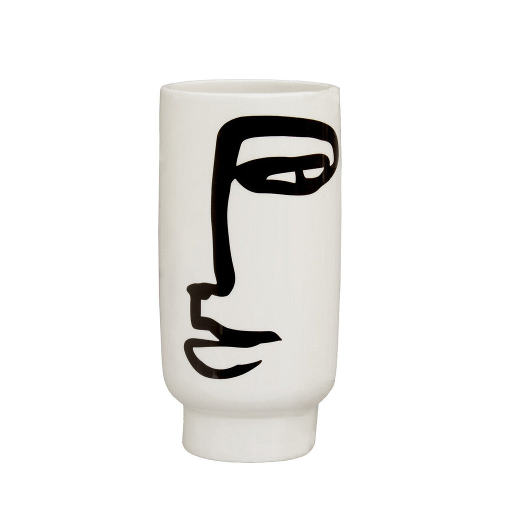 Small Black and White Face Vase