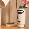 Small Black and White Face Vase
