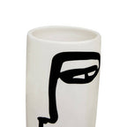 Small Black and White Face Vase