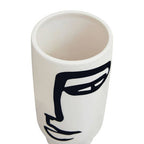 Small Black and White Face Vase