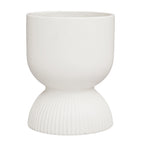 White Tapered Round Planter