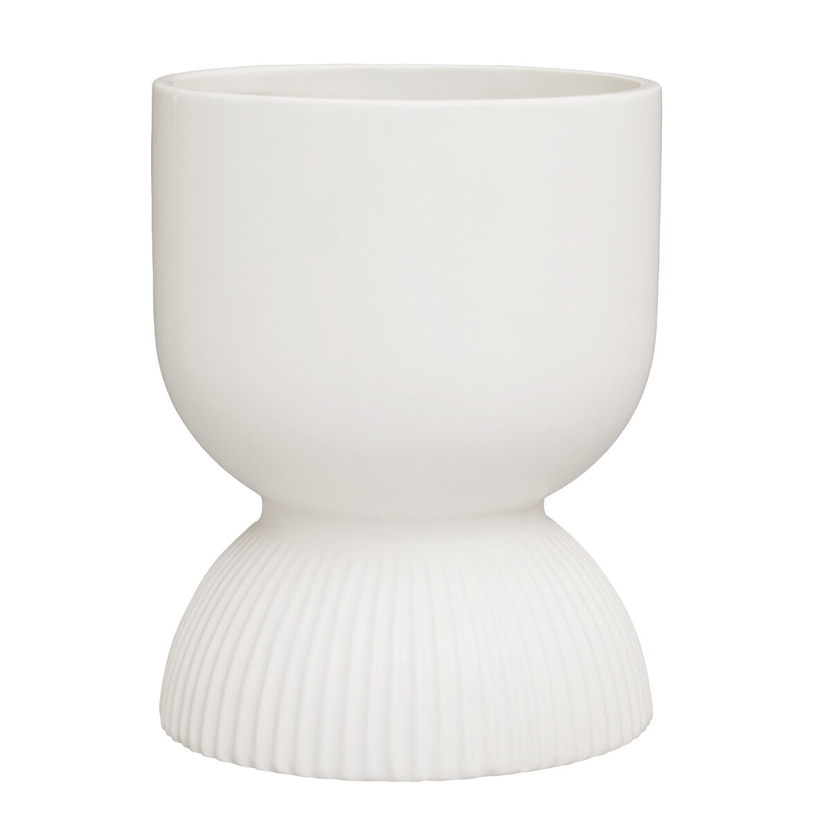 White Tapered Round Planter