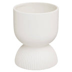 White Tapered Round Planter