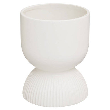 White Tapered Round Planter